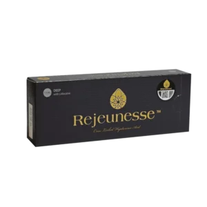 Rejeunesse Deep with lidocaine is HA dermal filler used to correct medium and deep facial imperfections by injecting from the inside into the deep dermis.