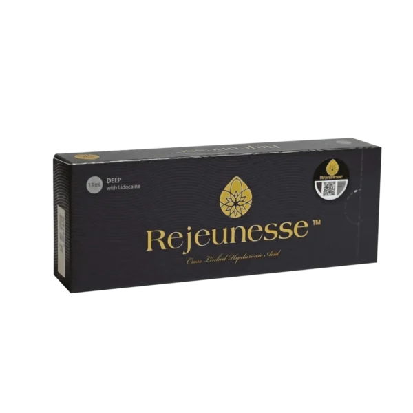 Rejeunesse Deep with lidocaine is HA dermal filler used to correct medium and deep facial imperfections by injecting from the inside into the deep dermis.